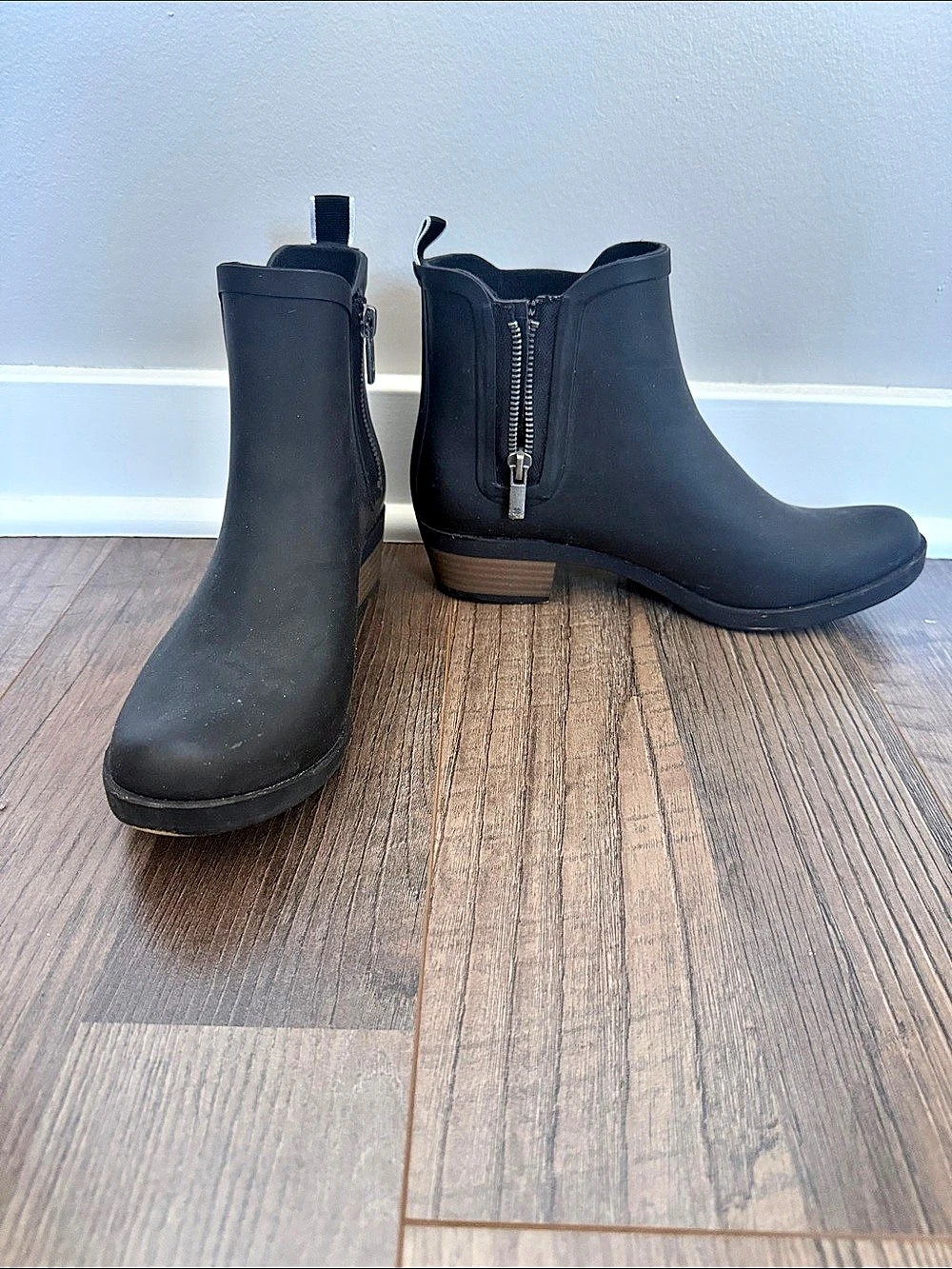 Lucky Brand Basel H2O Black Ankle Boots US 8M